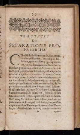 Tractatus De Separatione Propriorum.