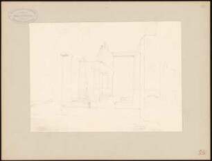 Peristyl, Pompeji: Perspektivische Ansicht