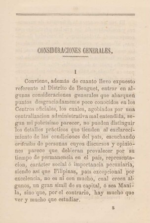 Consideraciones generales