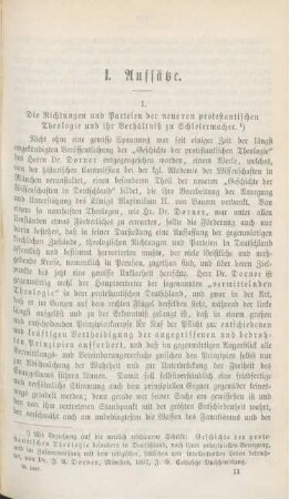 141-155 Die Richtungen und Parteien der neueren protestantischen Theologie und ihr Verhältniß zu Schleiermacher
