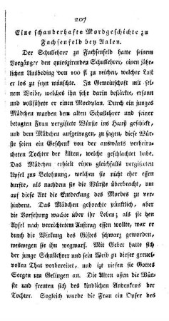Eine schauderhafte Mordgeschichte zu Fachsenfeld bei Aalen