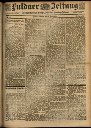 Ausgabe vom Mittwoch, den 30. August 1899.