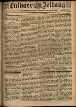 Ausgabe vom Mittwoch, den 30. August 1899.