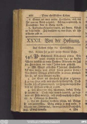 XXXII. Von der Hofnung.
