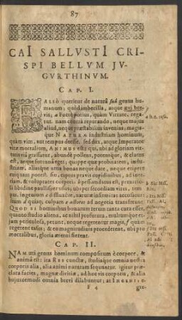 Cai[i] Sallusti[i] Crispi Bellum Iugurthinum.