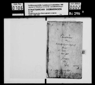 Vermögensübergabe des Xaver Hall in Inneringen an seine Tochter Maria Anna