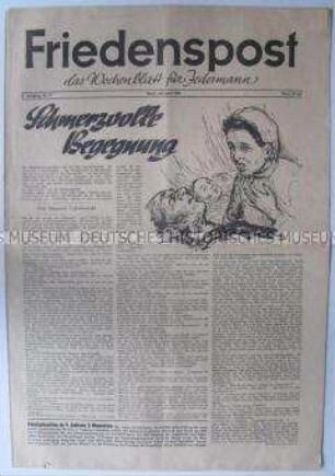 Wochenzeitung der DSF "Friedenspost" u.a. zum Jahrestag der Gründung der SED und zum Geburtstag von Lenin