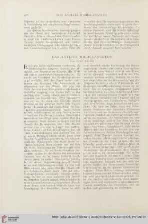 Das Antlitz Michelangelos