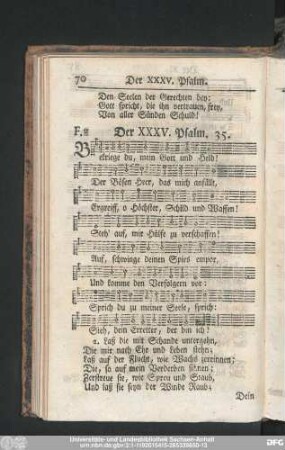 Der XXXV. Psalm. 35.