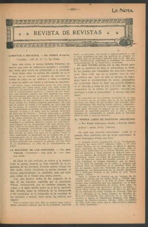 Revista de revistas