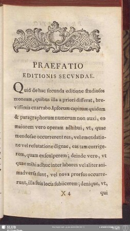 Praefatio Editionis Secundae