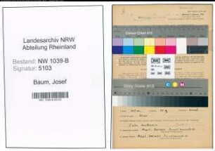 Entnazifizierung Josef Baum , geb. 05.12.1897 (Arbeiter)