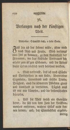 36. Verlangen nach der künftigen Welt