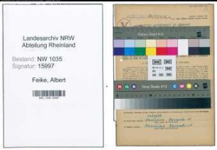 Entnazifizierung Albert Feike , geb. 05.06.1910 (Steiger)