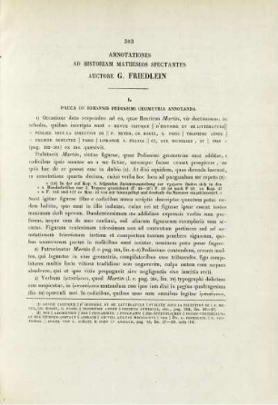 Annotationes ad historiam matheseos spectantes.