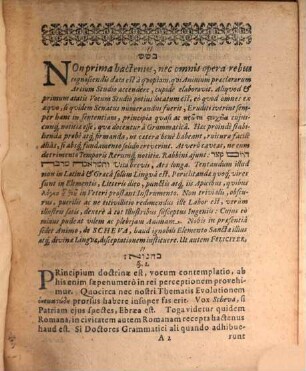 Ex Grammaticis De Scheva Ebraeorum