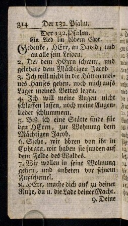 314-325, Der 132. - 138. Psalm