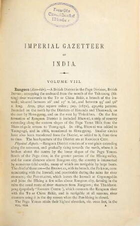 The Imperial Gazetteer of India, 8