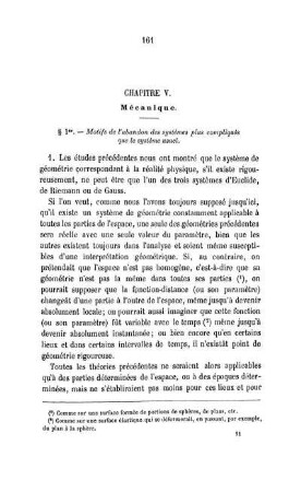 Chapitre V. Mécanique.