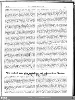 Wie verhält man sich bestellten und unbestellten Mustersendungen gegenüber?