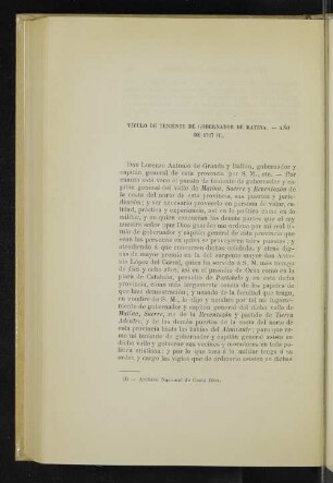 Título de teniente de gobernador de Matina. - Año de 1707 (1).