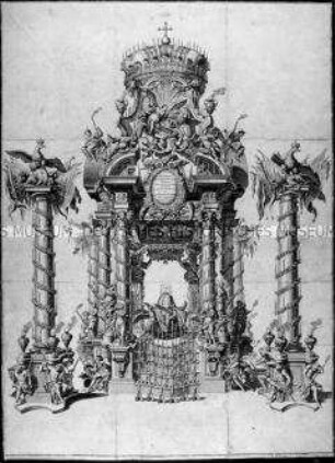 Trauergerüst für Kaiser Leopold I. in der Augustinerkirche Wien