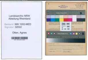Entnazifizierung Agnes Otten , geb. 01.03.1905 (Krankenschw.)