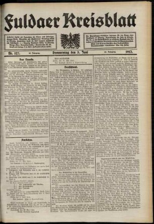 Ausgabe vom Donnerstag, den 05. Juni 1913.