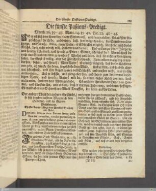 Die fünfte Paßions-Predigt.