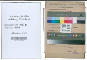 Entnazifizierung Erich Lehmann , geb. 04.09.1902 (Beamter)