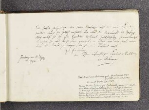Johann Karl von Ackern. – Hamburg, 15.04.1790