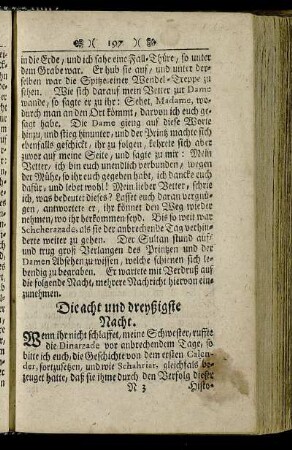 Die acht und dreyßigste Nacht.