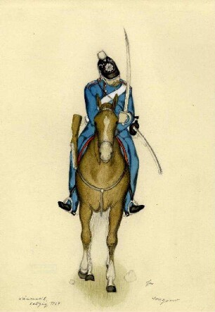 Uniformbild, Dragoner der dänischen Armee (1864)