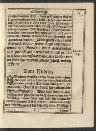 Vom Andern. [Wider den unangenehmen zeitlichen Todt.]