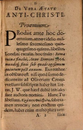 Diatriba de vera aetate Antichristi