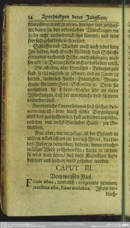 Caput III. Vom weissen Fluß