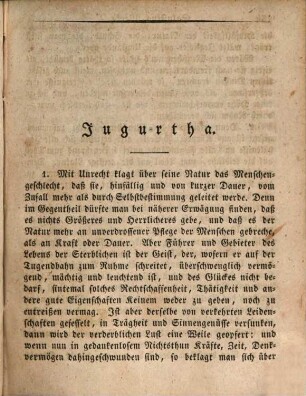 Cajus Salustius Crispus, 2. Der Krieg gegen Jugurtha
