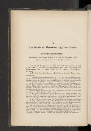 II. Bundesstaat: Grossherzogthum Baden.