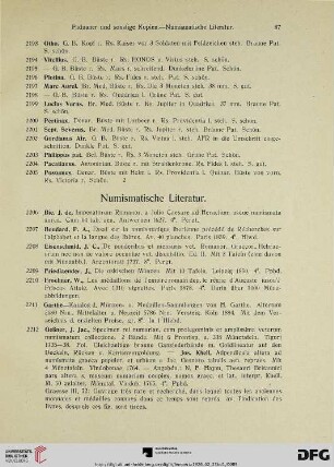 Numismatische Literatur (Nr. 2206-2243)