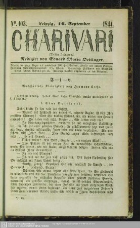 3.1844=103: Charivari