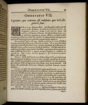 Observatio VII. Leguntur, quæ videntur esse indefinitæ, quæ vero singulares sunt.
