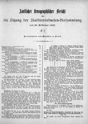 No. 7, 26. Februar 1885