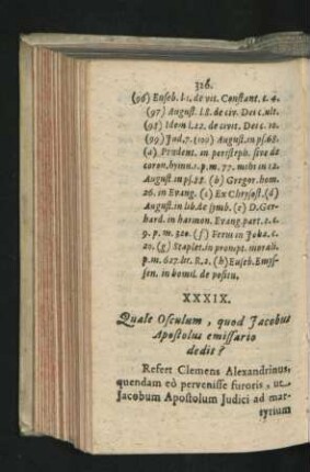 XXXIX. Quale Osculum, quod Iacobus Apostolus emissario dedit?