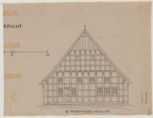 Laar (Kreis Herford): Hof Nr. 5. Leibzucht (Nordwest-Ansicht)