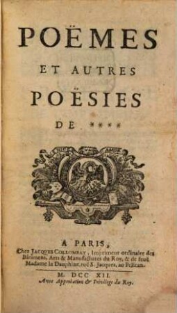 Poemes et autres Poesies de ...