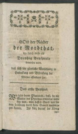Das erste - Zehende Beyspiel