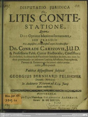 Disputatio de litis contestatione