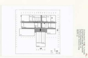Kreiskrankenhaus Wiesloch (Diplomarbeit bei Peter Poelzig): Grundriss Untergeschoss 1:200