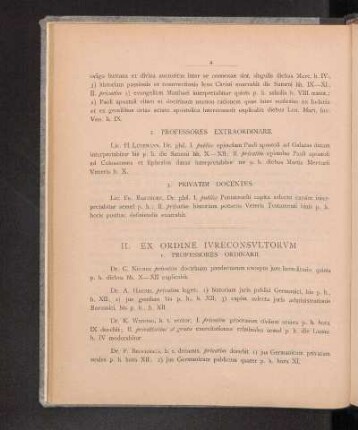 II. Ex Ordine Ivreconsvltorvm