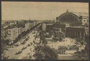 Ansichtskarte "Königgrätzer Straße mit Anhalter Bahnhof"